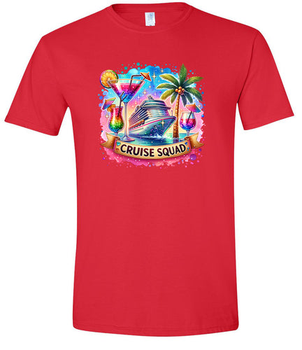 Drinks and Cruise Squad Adult Gildan Soft Shirt