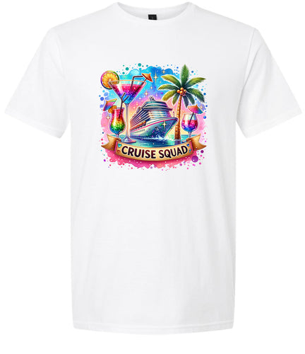 Drinks and Cruise Squad Adult Gildan Soft Shirt