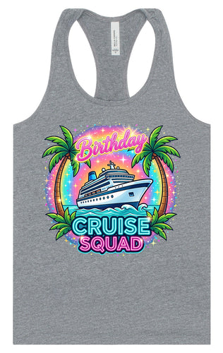 Birthday Cruise Squad Women's Racerback Tank