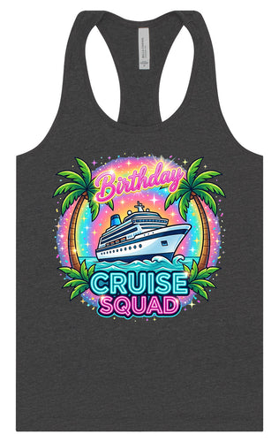 Birthday Cruise Squad Women's Racerback Tank