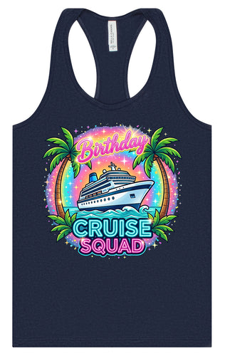 Birthday Cruise Squad Women's Racerback Tank