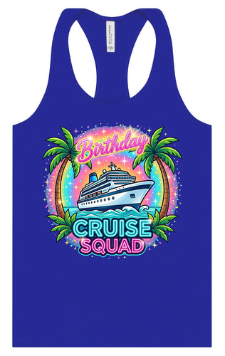 Birthday Cruise Squad Women's Racerback Tank