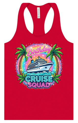 Birthday Cruise Squad Women's Racerback Tank