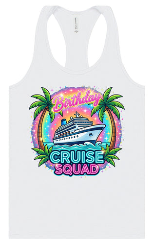 Birthday Cruise Squad Women's Racerback Tank