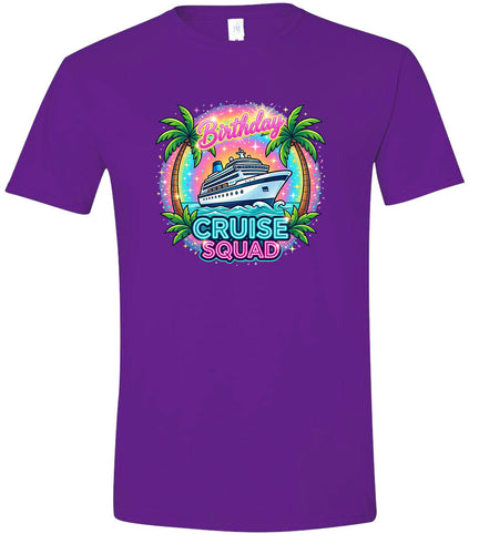 Birthday Cruise Squad Adult Gildan Soft Shirt