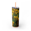 Skinny Tumbler with Straw – 20 oz Stainless Steel Cup