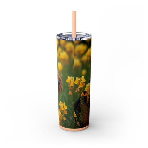Skinny Tumbler with Straw – 20 oz Stainless Steel Cup