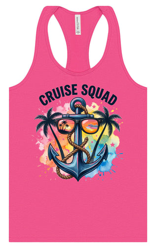 Anchored Cruise Squad Women's Racerback Tank