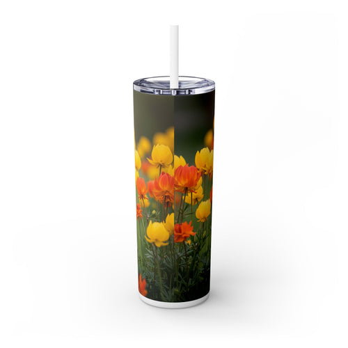 Skinny Tumbler with Straw – 20 oz Stainless Steel Cup