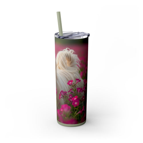 Skinny Tumbler with Straw – 20 oz Stainless Steel Cup