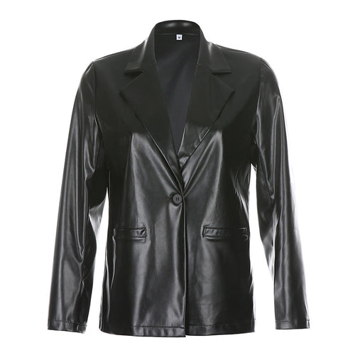 New product women's fashion leather PU suit