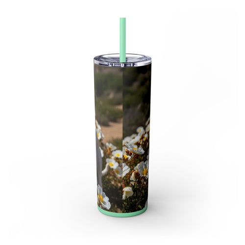 Skinny Tumbler with Straw – 20 oz Stainless Steel Cup