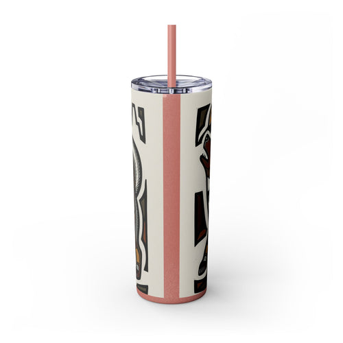 Skinny Tumbler with Straw – 20 oz Stainless Steel Cup