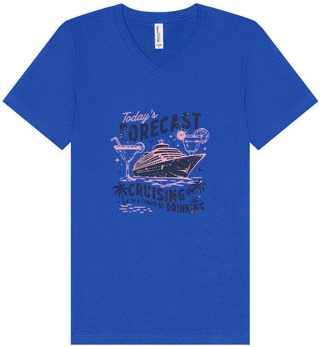 Cruising with a Chance of Drinking Unisex V-Neck Shirt