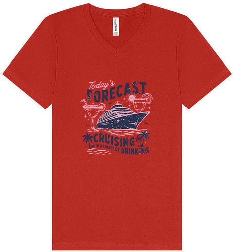 Cruising with a Chance of Drinking Unisex V-Neck Shirt