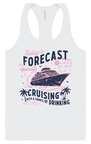 Cruising with a Chance of Drinking Women's Racerback Tank