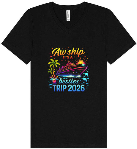 Besties Trip Cruise 2026 Unisex V-Neck Shirt