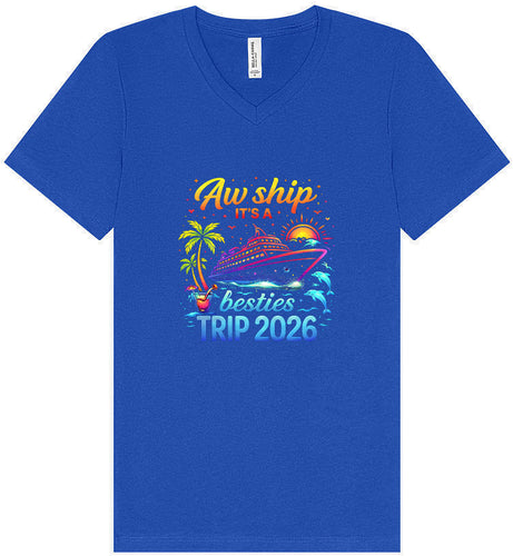 Besties Trip Cruise 2026 Unisex V-Neck Shirt