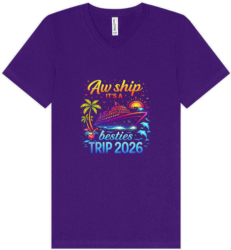 Besties Trip Cruise 2026 Unisex V-Neck Shirt
