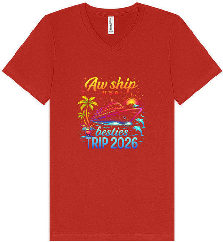 Besties Trip Cruise 2026 Unisex V-Neck Shirt