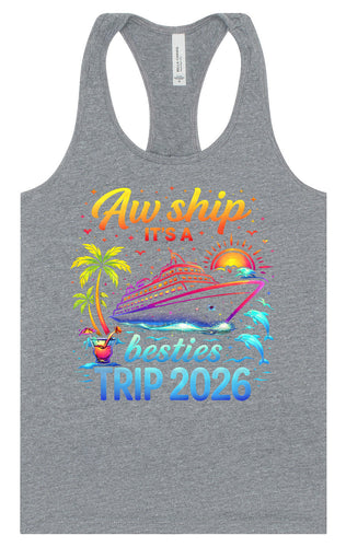 Besties Trip Cruise 2026 Women's Racerback Tank