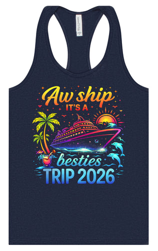 Besties Trip Cruise 2026 Women's Racerback Tank
