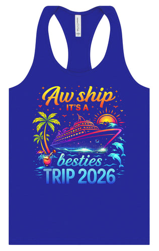 Besties Trip Cruise 2026 Women's Racerback Tank