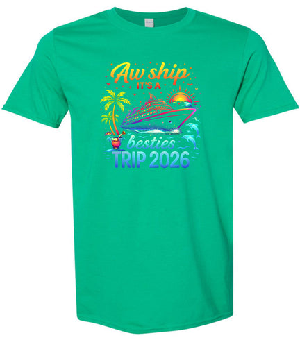 Besties Trip Cruise 2026 Adult Gildan Soft Shirt