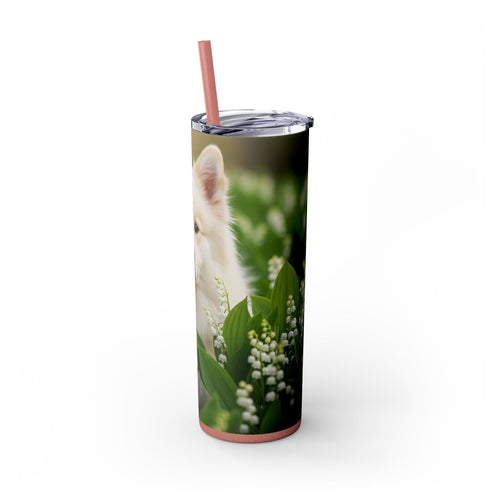Skinny Tumbler with Straw – 20 oz Stainless Steel Cup