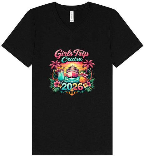 Girls Trip Cruise 2026 Unisex V-Neck Shirt