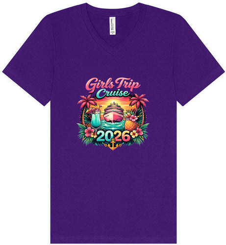 Girls Trip Cruise 2026 Unisex V-Neck Shirt