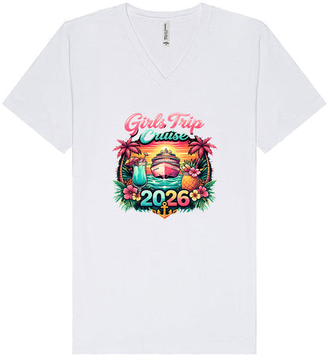 Girls Trip Cruise 2026 Unisex V-Neck Shirt