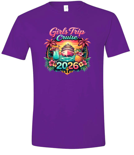 Girls Trip Cruise 2026 Adult Gildan Soft Shirt
