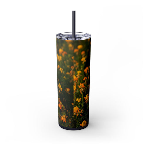 Skinny Tumbler with Straw – 20 oz Stainless Steel Cup