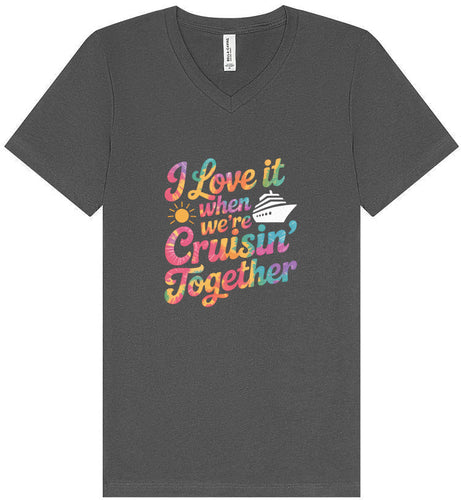 Tie Dye Cruisin' Together Unisex V-Neck Shirt