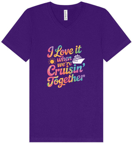 Tie Dye Cruisin' Together Unisex V-Neck Shirt
