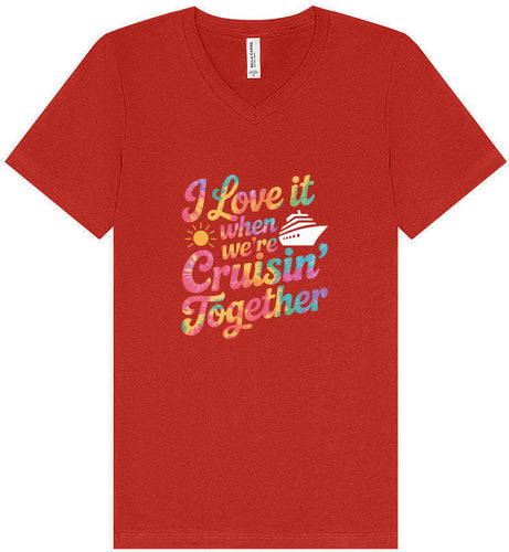 Tie Dye Cruisin' Together Unisex V-Neck Shirt