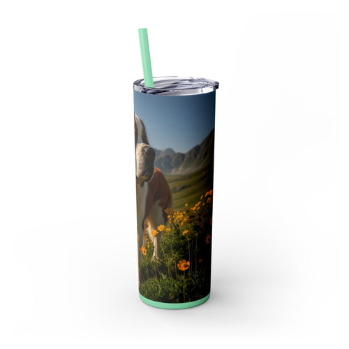 Skinny Tumbler with Straw – 20 oz Stainless Steel Cup