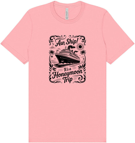 Aw Ship! Honeymoon Trip Adult Bella Canvas Shirt