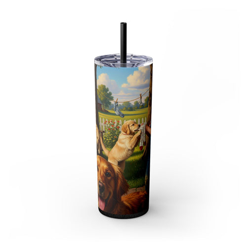 Skinny Tumbler with Straw – 20 oz Stainless Steel Cup