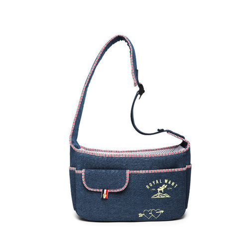 Pet Shoulder Carrier Denim Breathable Adjustable Strap