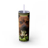Skinny Tumbler with Straw – 20 oz Stainless Steel Cup