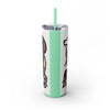 Skinny Tumbler with Straw – 20 oz Stainless Steel Cup