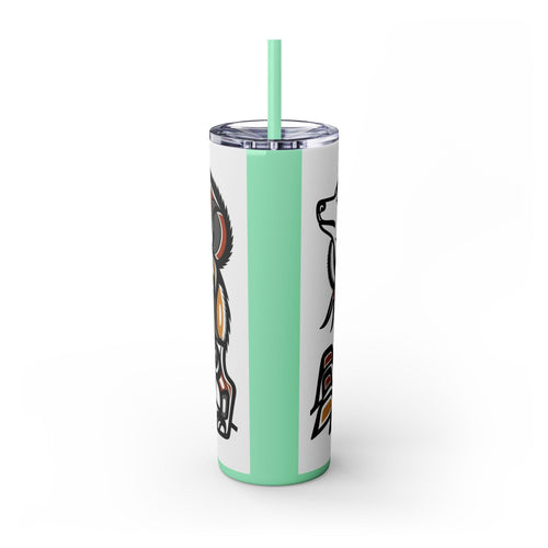 Skinny Tumbler with Straw – 20 oz Stainless Steel Cup