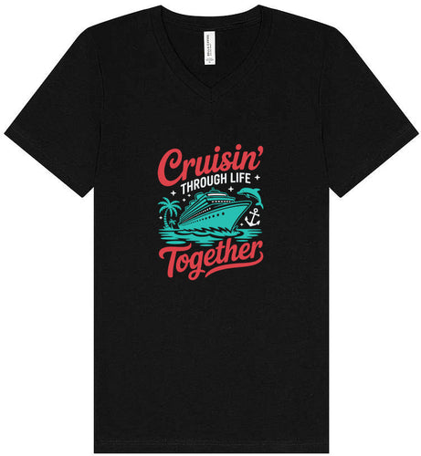 Cruisin' Through Life Together Unisex V-Neck Shirt