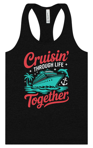 Cruisin' Through Life Together Women's Racerback Tank