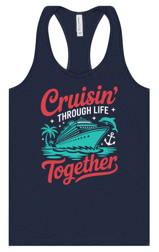 Cruisin' Through Life Together Women's Racerback Tank