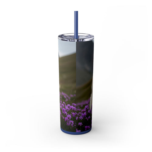 Skinny Tumbler with Straw – 20 oz Stainless Steel Cup