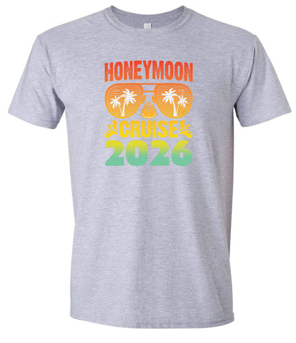 Honeymoon Cruise 2026 Adult Gildan Soft Shirt