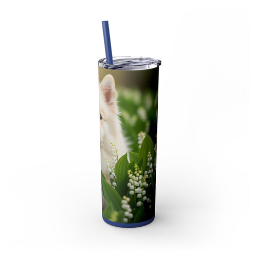 Skinny Tumbler with Straw – 20 oz Stainless Steel Cup